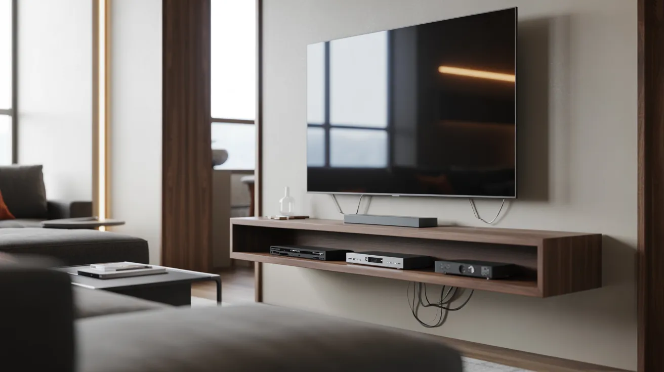 Contemporary living room showcasing a flat screen TV, complemented by elegant furnishings and a cozy atmosphere.