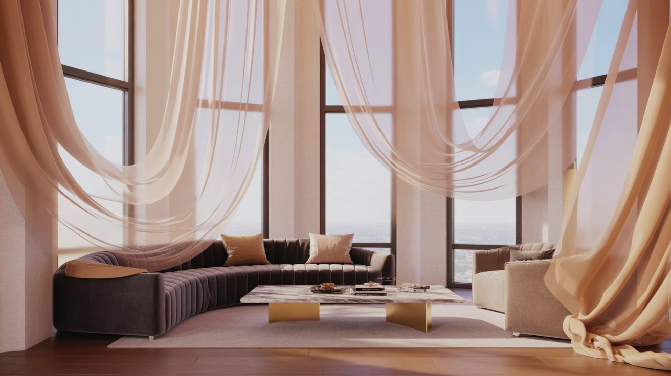 Install Floor-to-Ceiling Curtains