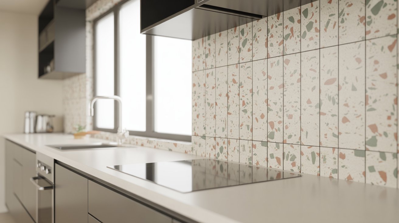 A kitchen featuring a window above a sink, with natural light illuminating the space.
