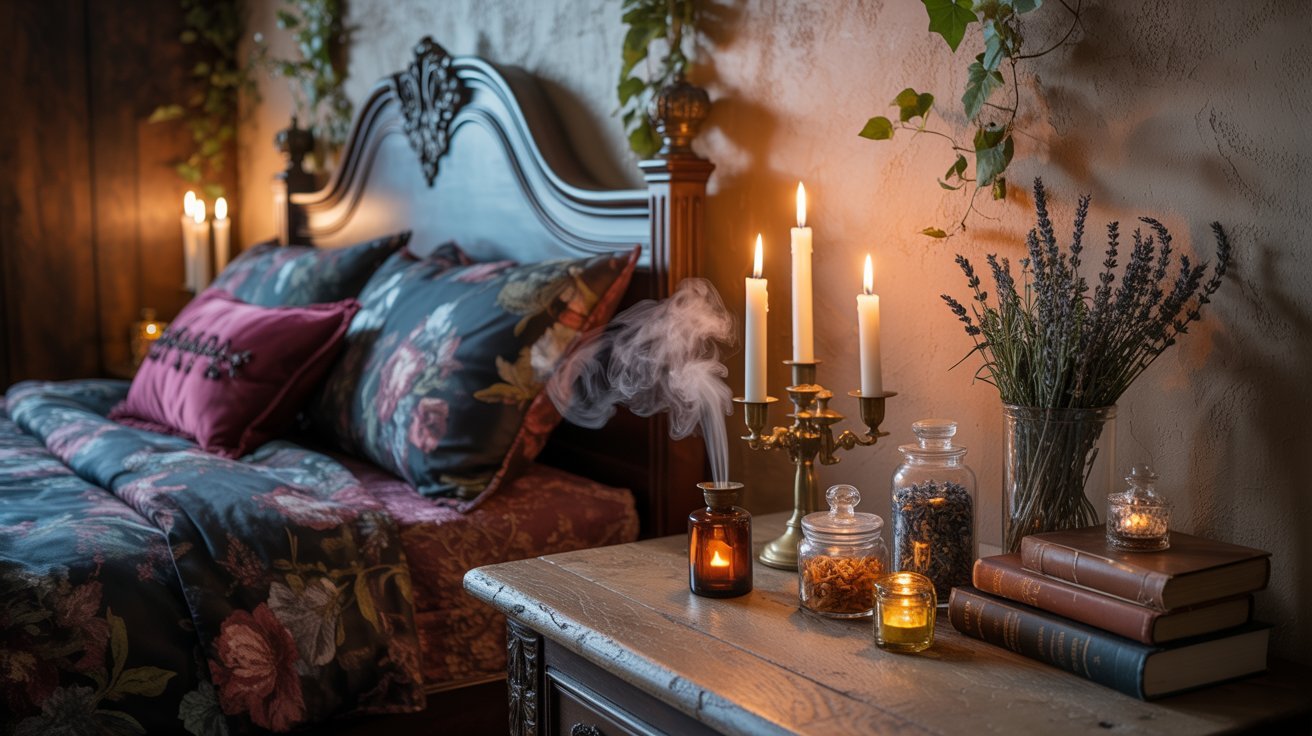 A cozy bedroom featuring a neatly made bed and a large window allowing natural light to enter.