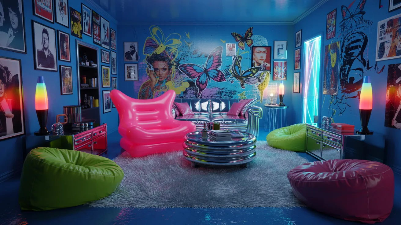 A cozy room featuring a leather chair, shelves of books, and flickering candles for a warm ambiance.