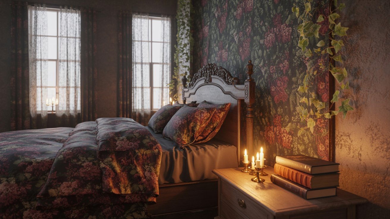  A cozy bedroom featuring a neatly made bed, a bedside lamp, and a book resting on a nightstand.

