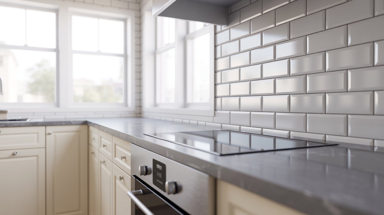A well-equipped kitchen with a stove and oven, highlighting essential cooking appliances in a home setting.